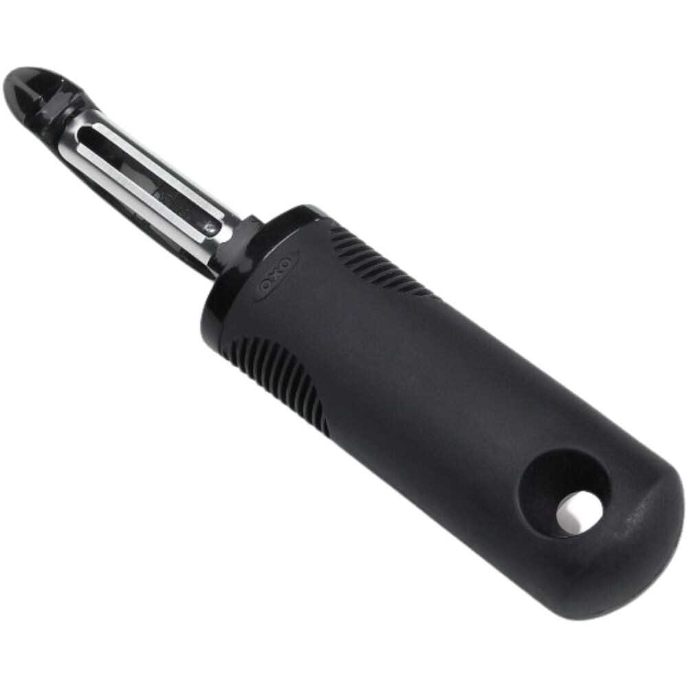 Škrabka na zeleninu GOOD GRIPS 18 cm, otočná, čierna, plast, OXO