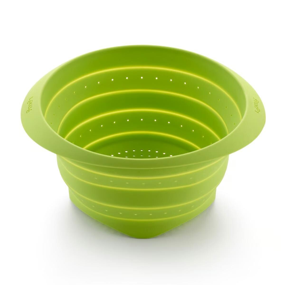 Skladací cedník 23 cm, zelená, silikón, Lékué