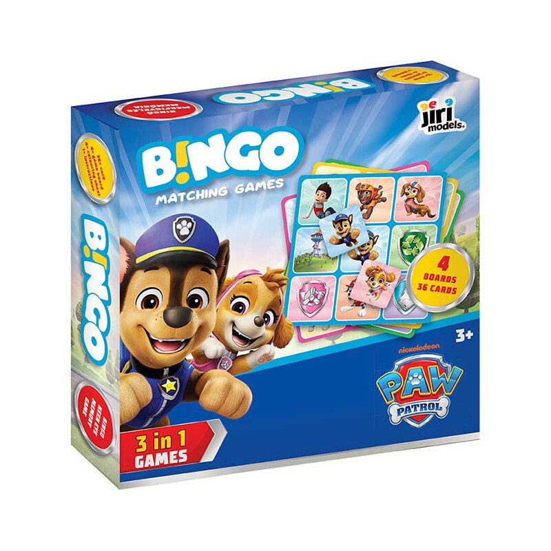 4544-9 Bingo Labková patrola – Zábavná spoločenská hra pre deti s maľovankou