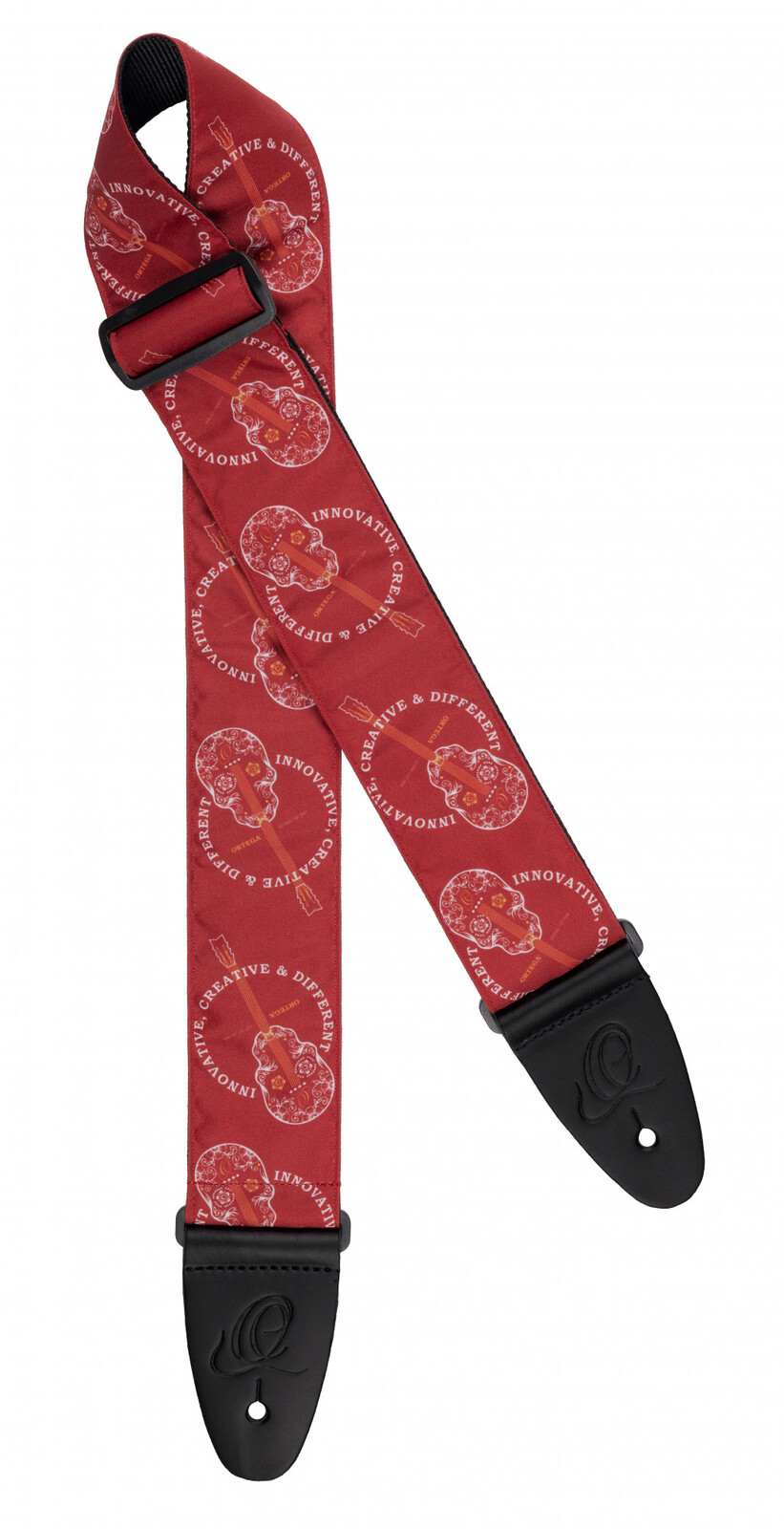 ORTEGA Nylon Guitar-Strap - Red Skull