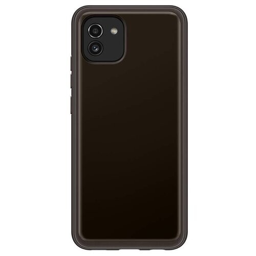 EF-QA036TBE Samsung Soft Clear Kryt pro Galaxy A03 Black (Pošk. Balení)