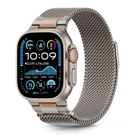 Tech-Protect Milano Vanguard remienok na Apple Watch 44/45/46/49mm, titanium