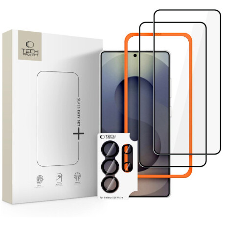 Tech-Protect Easy Set 3x ochranné sklo na Samsung Galaxy S26 Ultra, čierne