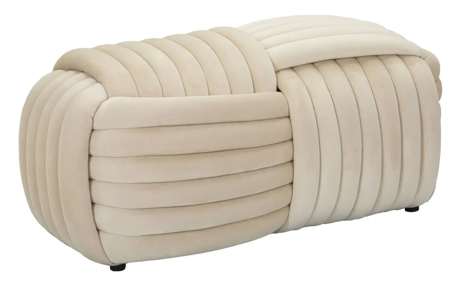 Lavice Softy 90 cm samet krémová