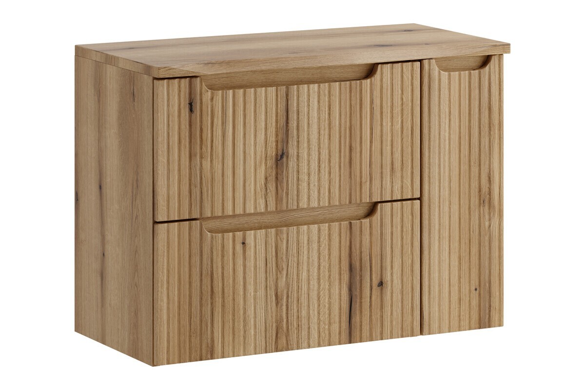 Závěsná skříňka pod umyvadlo Nova Oak Nature s deskou 80 cm dub coast evoke