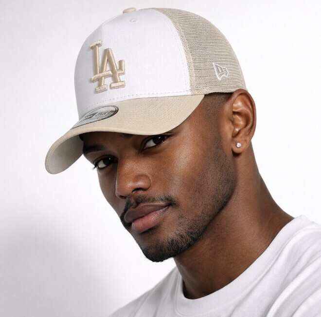šiltovka New Era 940 Af Trucker cap MLB Leagues Essential LA Dodger Stone White Cap - UNI