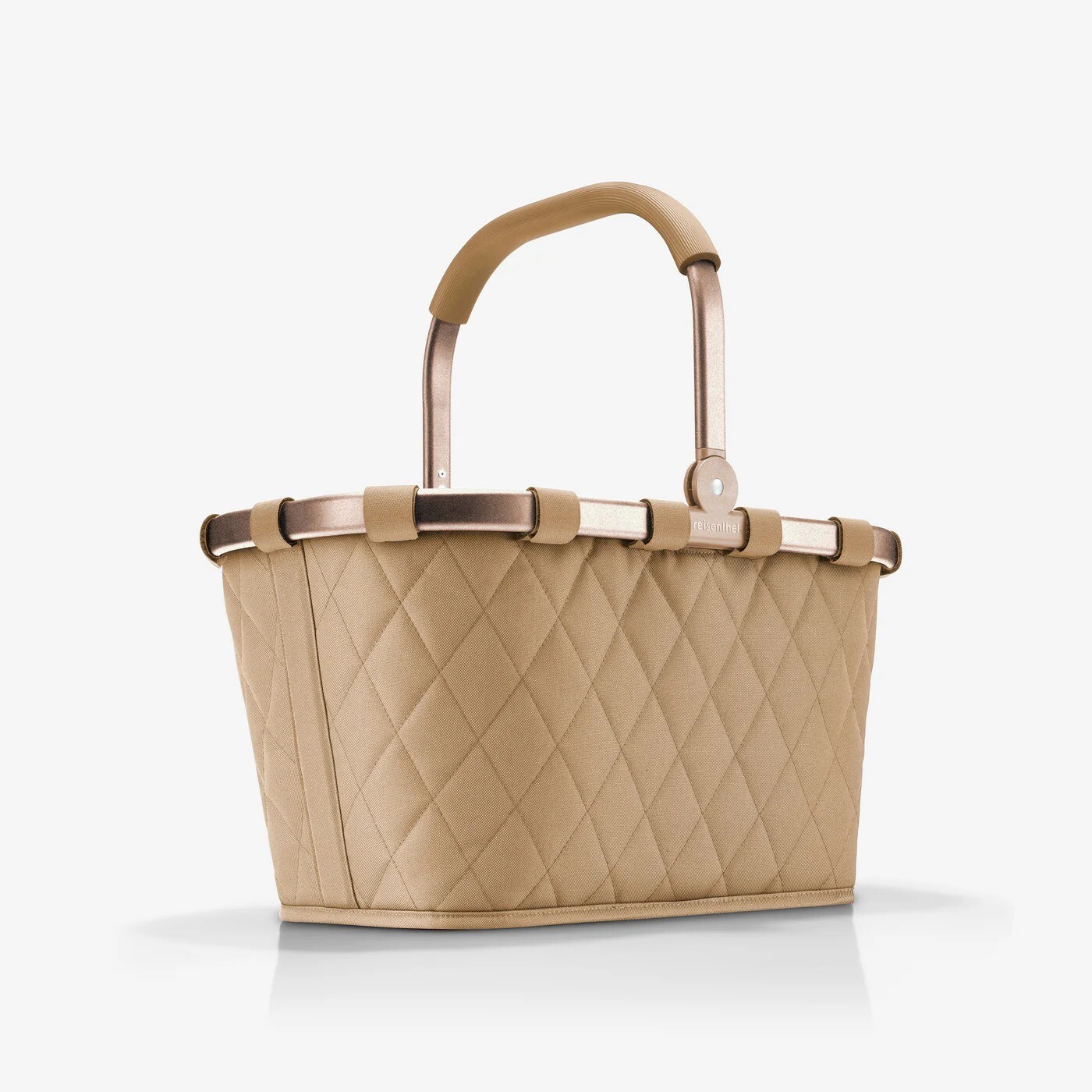 Nákupný košík Reisenthel Carrybag - 22L - béžový so zlatým rámom