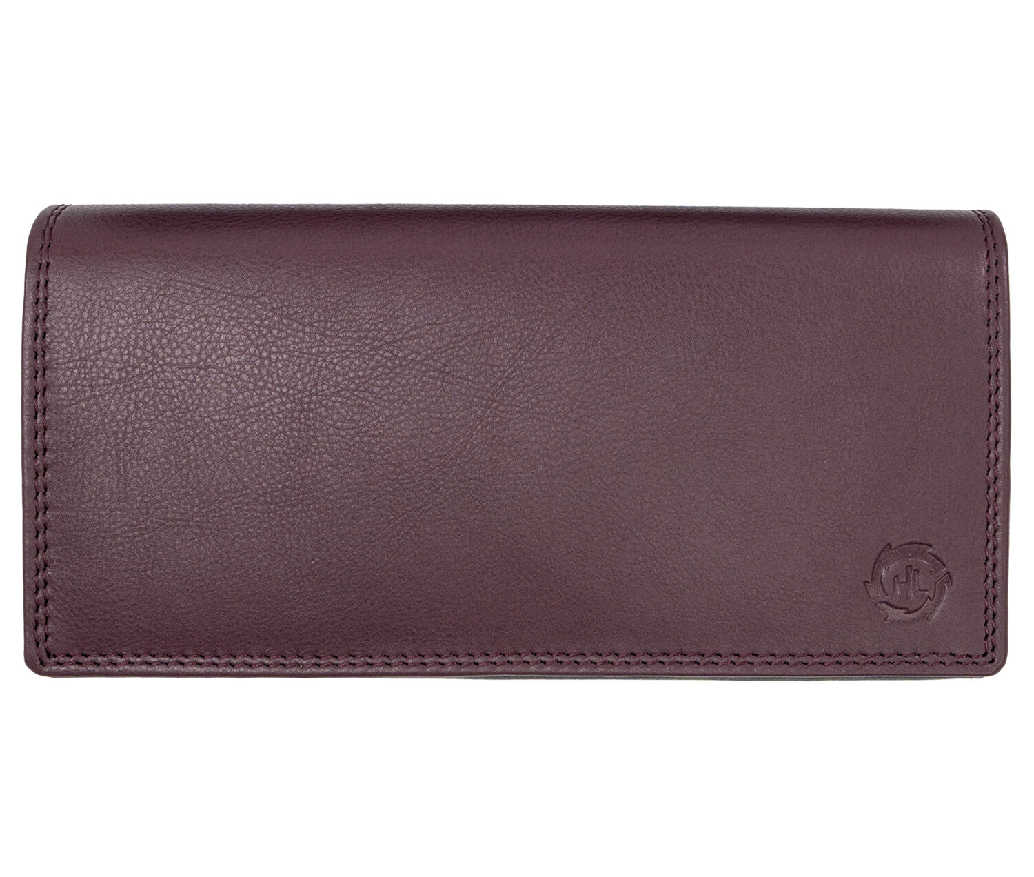 HL Dámska kožená peňaženka z pravej kože 20 x 10 cm - fialová