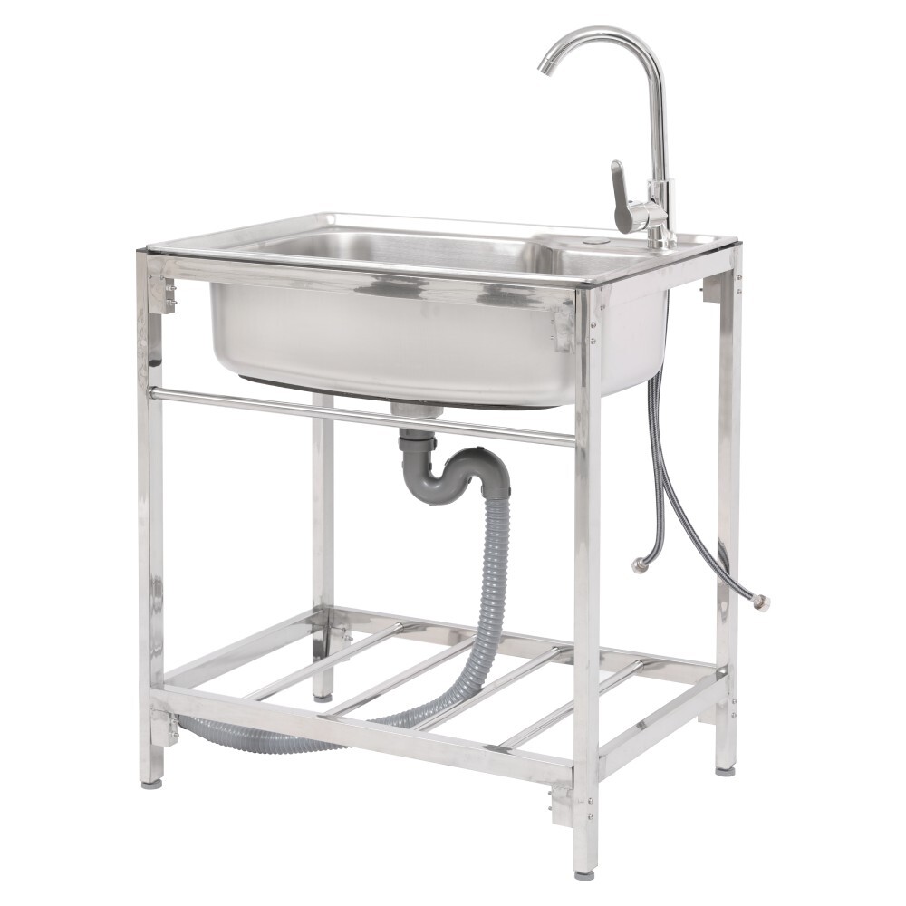 KONDELA Inox New nerezový kuchynský drez 68x44 cm strieborná