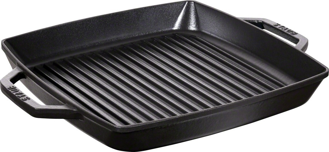 Staub Štvorcový liatinový gril, 23 x 23 cm, čierna 12012323