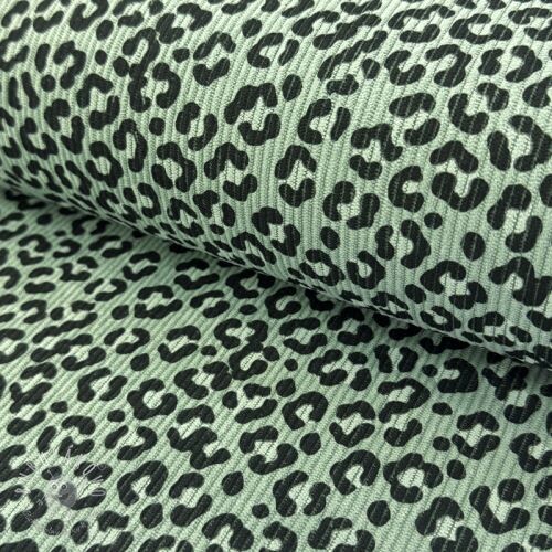 Menčester STRETCH Little Leopard old green