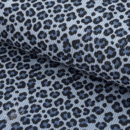 Menčester STRETCH Little Leopard old blue