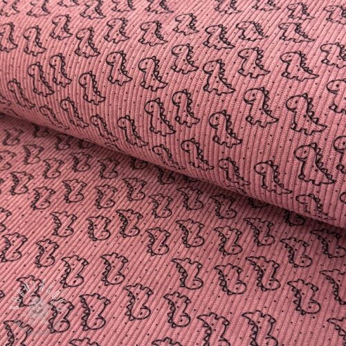 Menčester STRETCH Little dino old pink