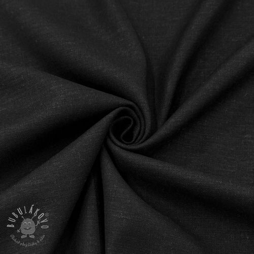 Viskóza s ľanom SPANDEX black