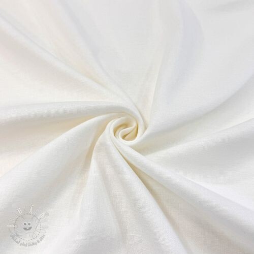 Viskóza s ľanom SPANDEX off white