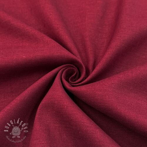 Viskóza s ľanom SPANDEX burgundy
