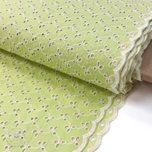Bavlnená látka EMBROIDERY Rosemary lime