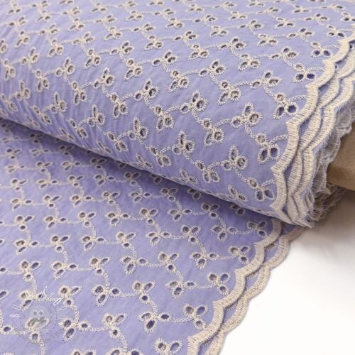 Bavlnená látka EMBROIDERY Rosemary lilac