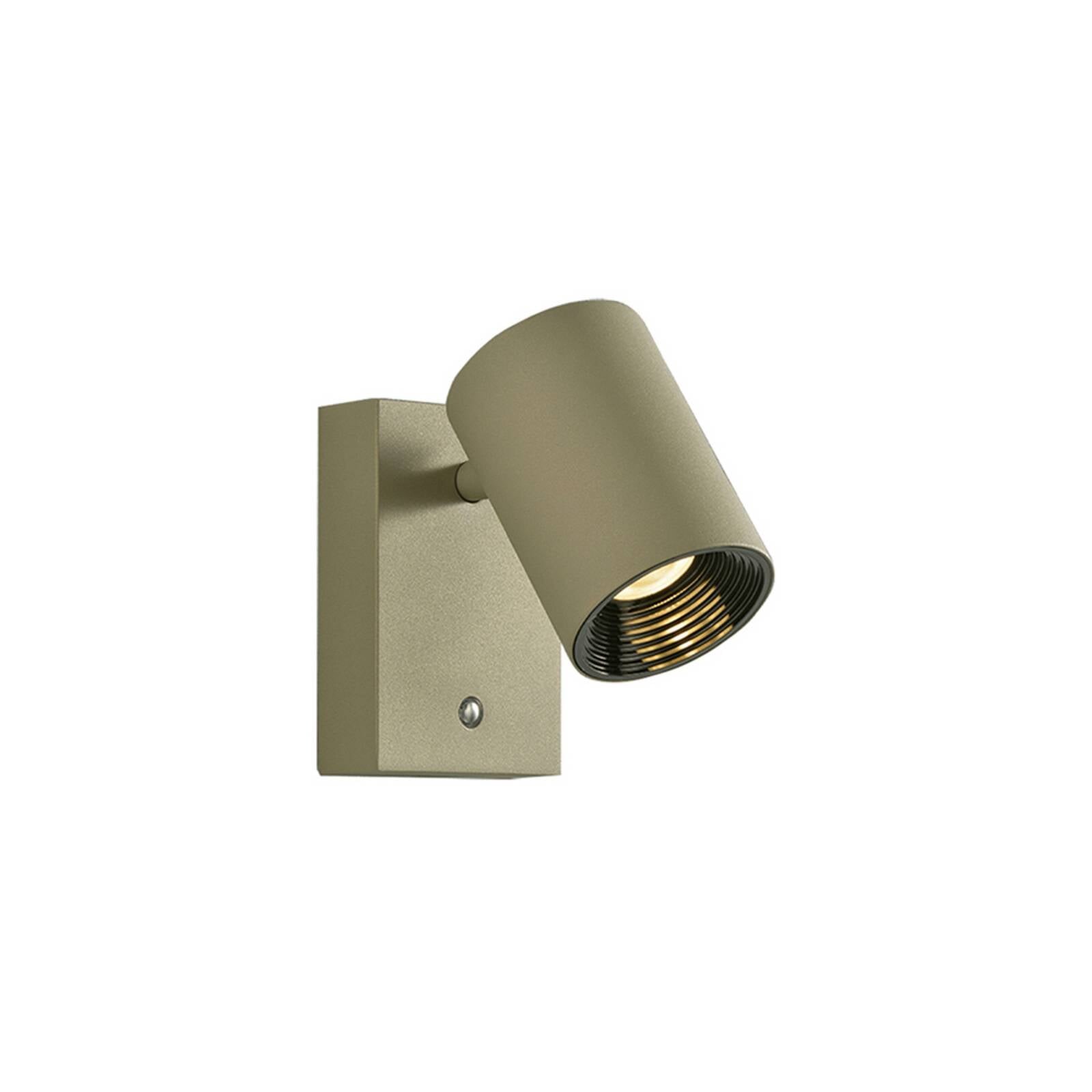 LED nástenné svetlo Melina, olivovo zelená, výstupok 12 cm, kovová, stmievateľná