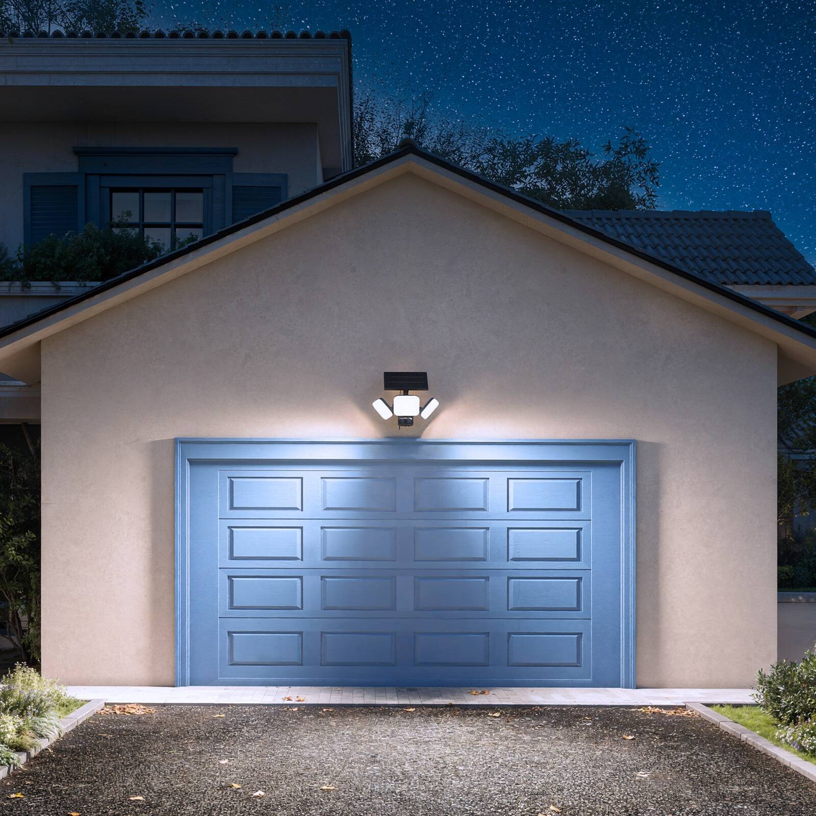 Solarna lampa Philips Zyren, čierna, 5 000 K, senzor, IP65