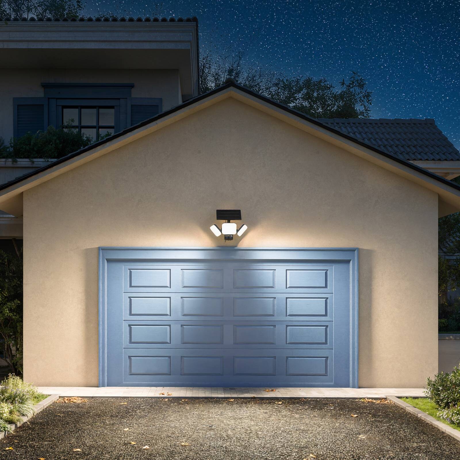 Solarna lampa Philips Zyren, čierna, 3 000 K, senzor, IP65