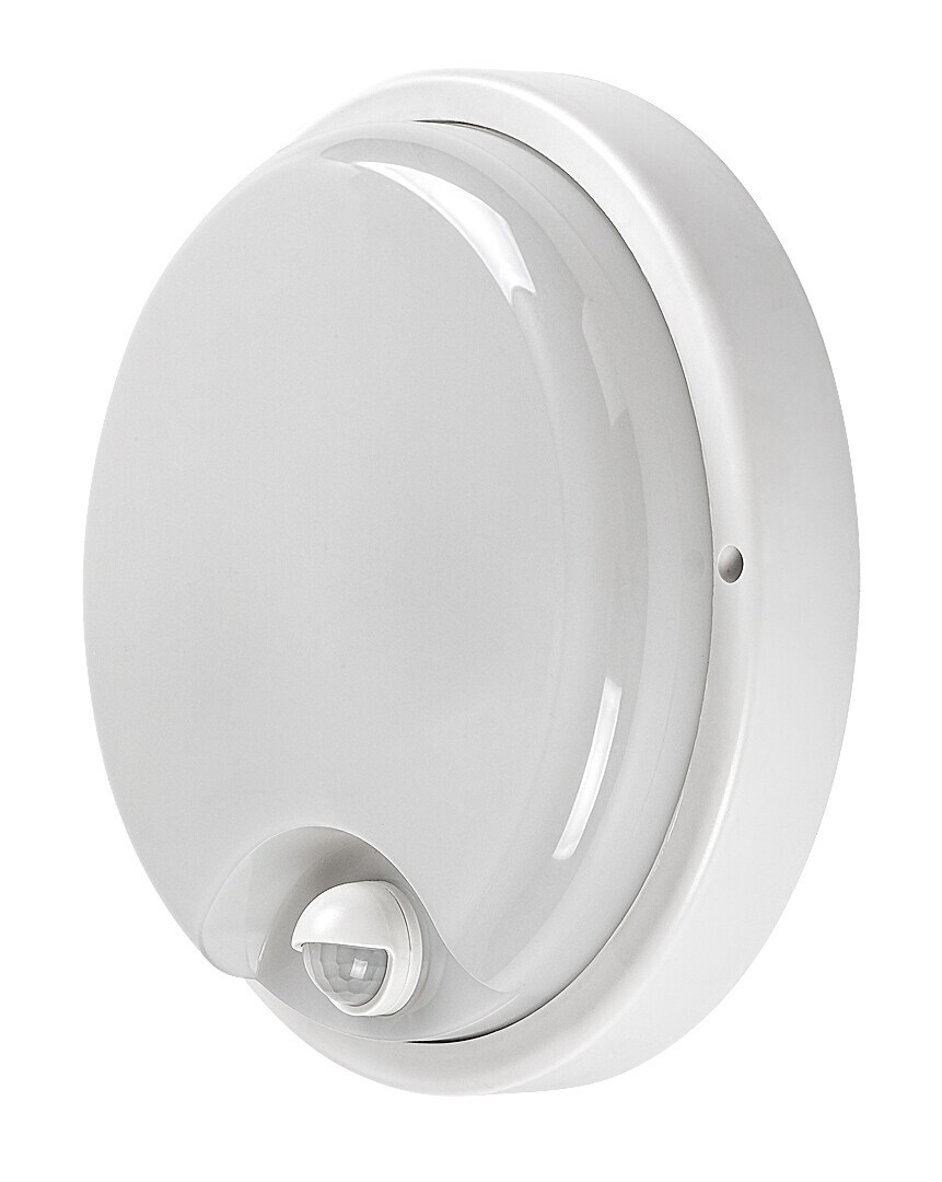 Rabalux Biele fasádne LED svietidlo s pohybovým čidlom Lonato 18W IP65 77214
