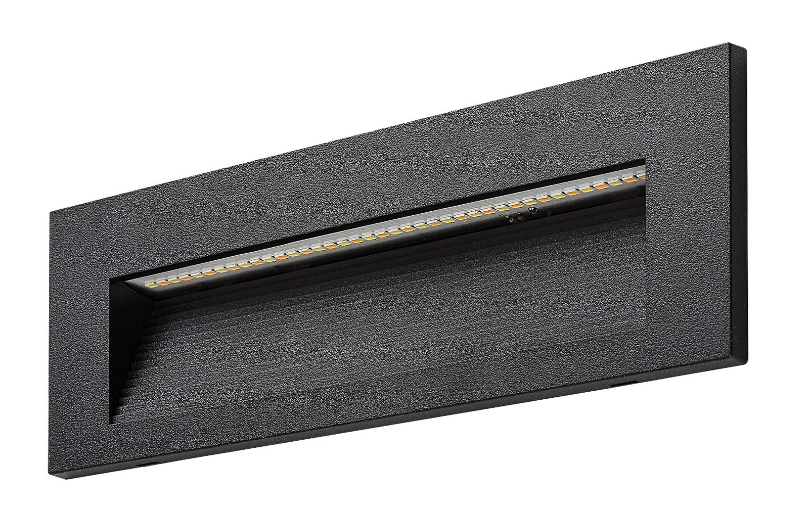 Rabalux Čierne vstavané schodiskové LED svietidlo Kavala 6 W IP65 CCT 77190