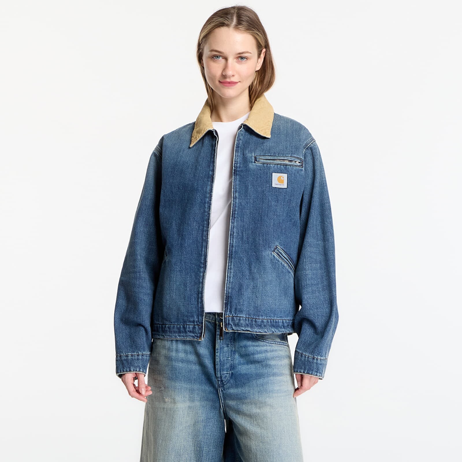Bunda Carhartt WIP OG Detroit Jacket UNISEX Blue/ Dusty H Brown L