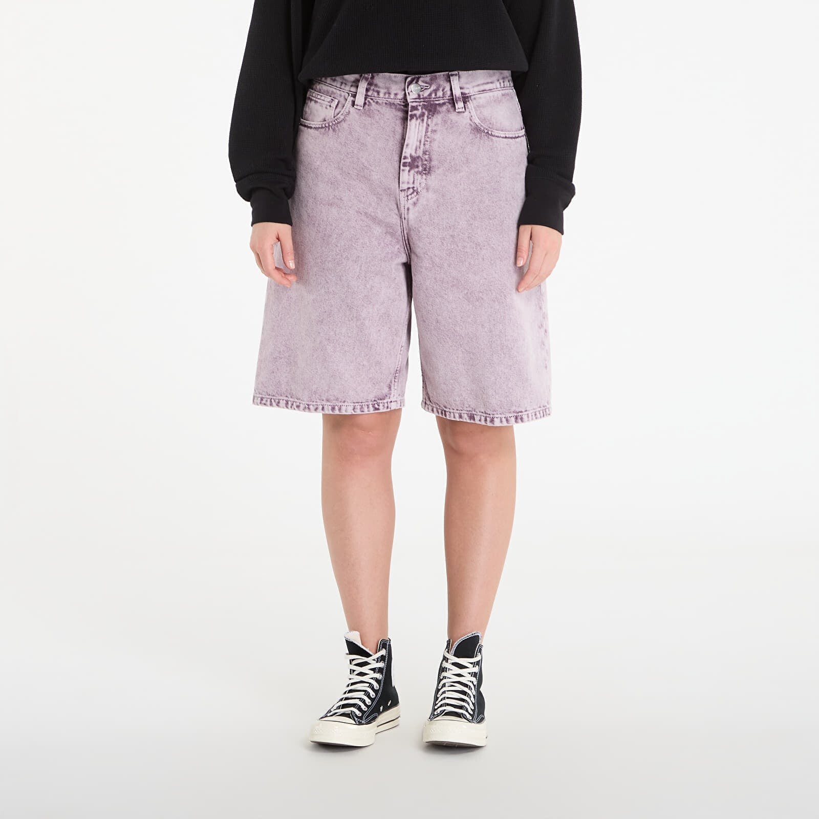Šortky Carhartt WIP W' Brandon Short Cozy Purple Chalk Wash XS