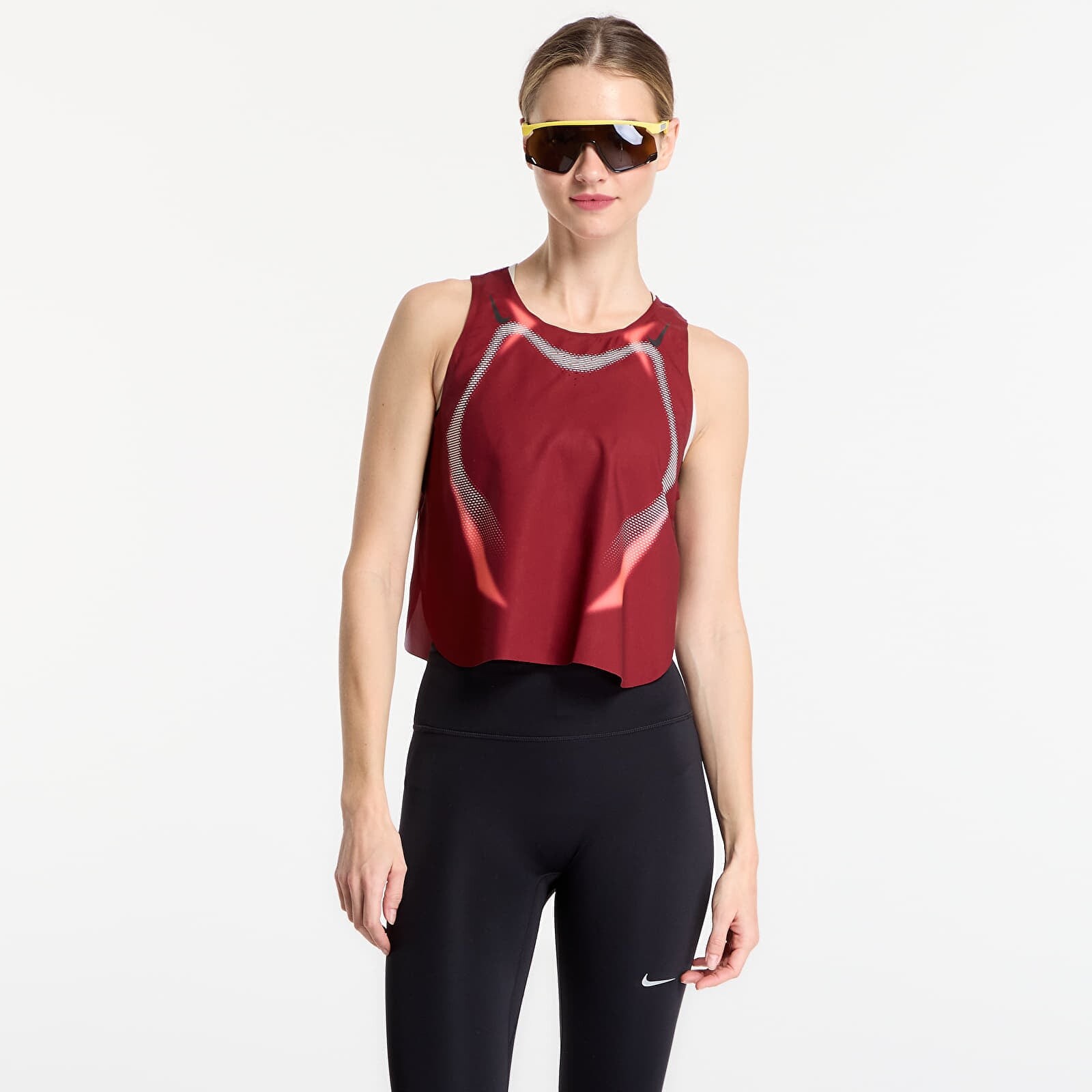 Nike AeroSwift Women's Dri-FIT ADV Cropped Running Tank Top Team Red/ Black/ Black M