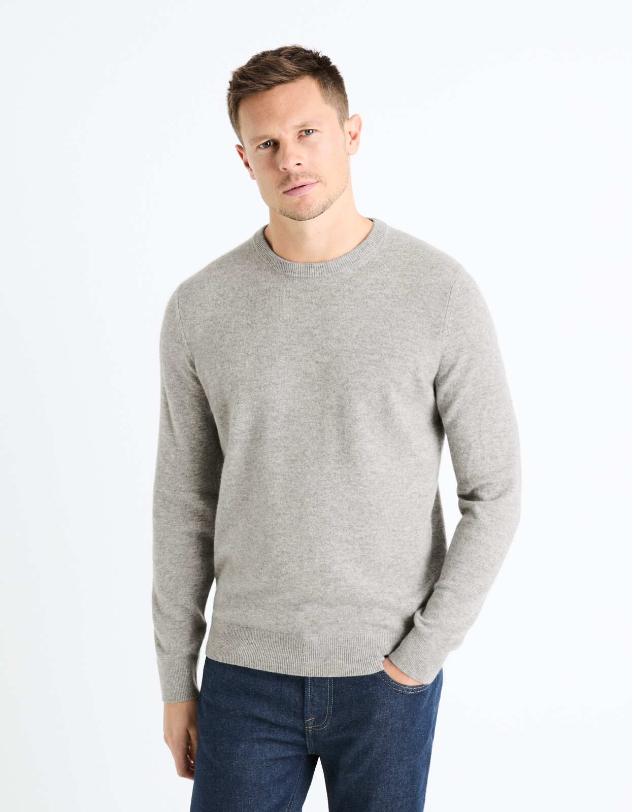 Celio Cashmere Sweater Jecloud - Mens