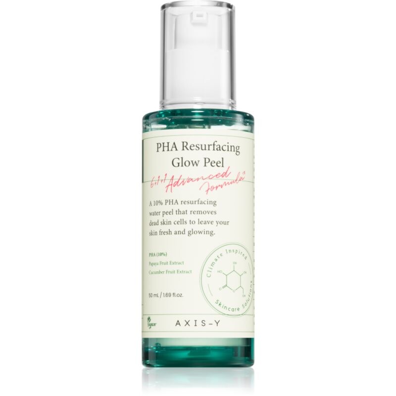 AXIS-Y 6+1+1 Advanced Formula PHA Resurfacing Glow Peel čistiaci pleťový peeling pre rozjasnenie pleti 50 ml