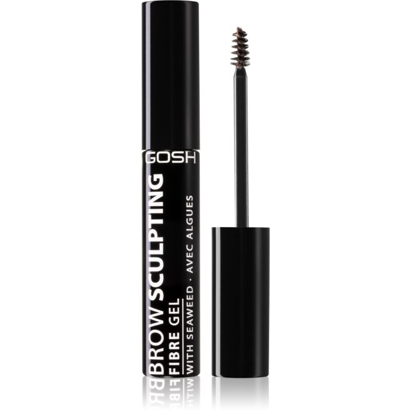 GOSH COPENHAGEN Brow Sculpting Fibre Gel gél na obočie s kefkou odtieň 001 Nutmeg 8 ml