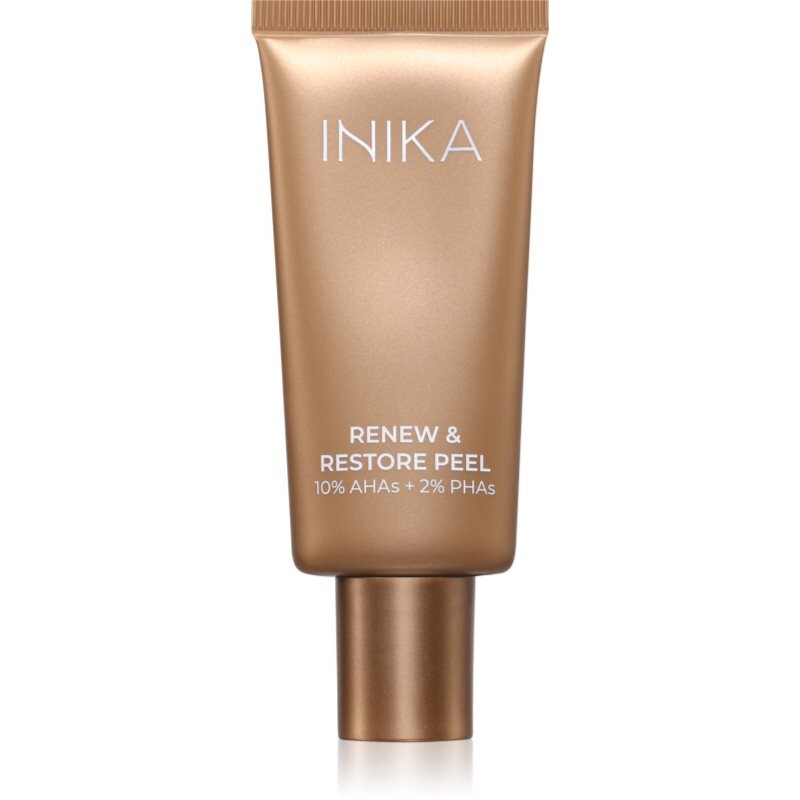 INIKA Organic Renew + Restore Peel prejasňujúca peelingová maska s AHA 30 ml