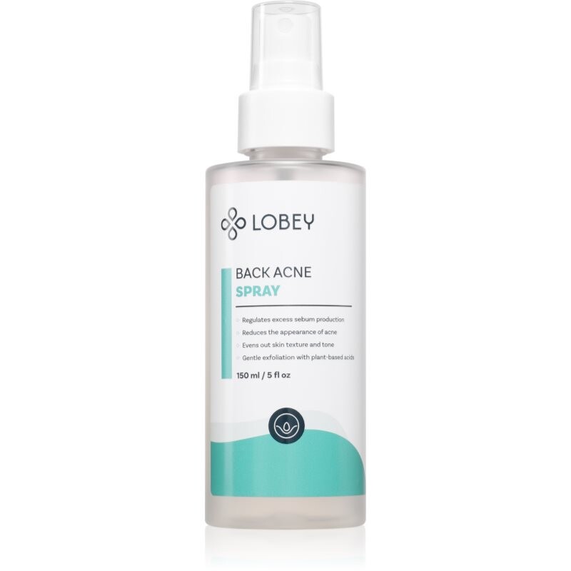 Lobey Body Care Back Acne Spray lokálna starostlivosť proti akné na telo 150 ml