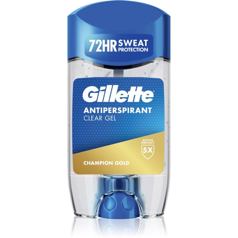 Gillette Champion Gold Antiperspirant Clear Gel gélový antiperspirant pre mužov 70 ml