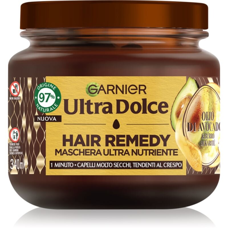 Garnier Ultra Doux Avocado Oil and Shea Butter výživná maska pre suché vlasy 340 ml