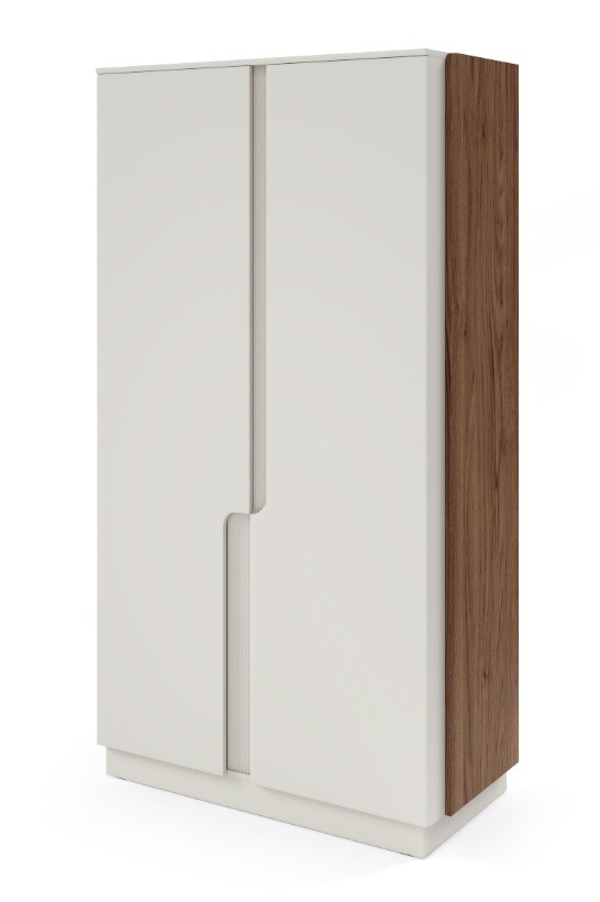 Meblar  Šatníková skriňa POSITANO P01 | cashmere / orech alba