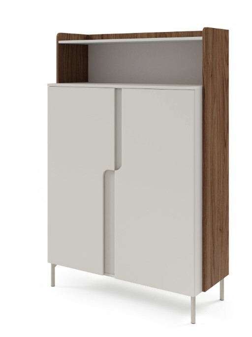 Meblar  Komoda POSITANO P04 | cashmere / orech alba