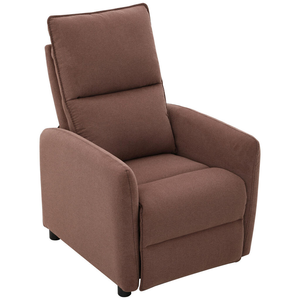 Carryhome TV KRESLO, drevo, kov, plast, textil, hnedá