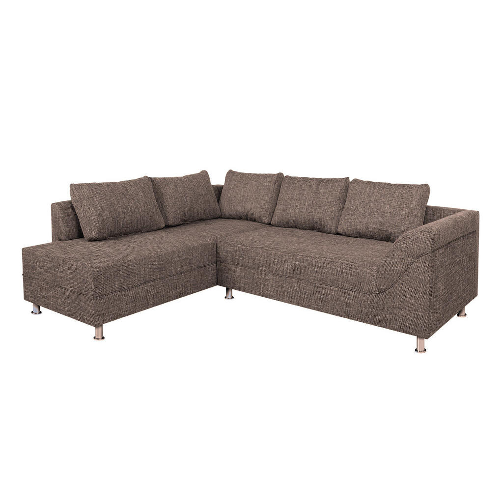 P & B ROHOVÁ SEDAČKA, textil, kompozitné drevo, cappuccino