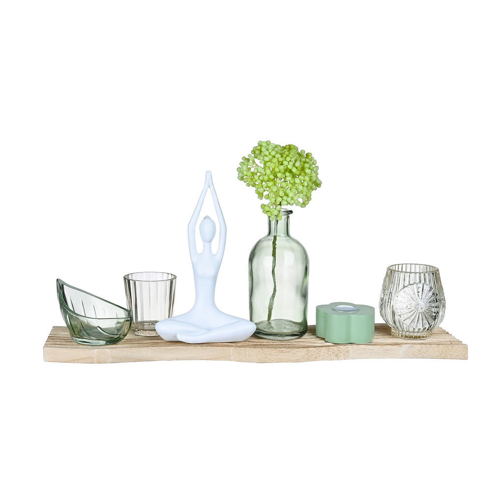 Ambia Home DEKORAČNÁ VÁZA, drevo, plast, sklo, kompozitné drevo,