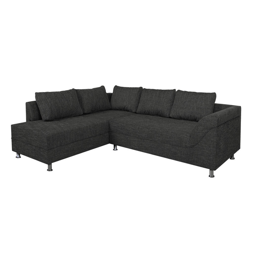 P & B ROHOVÁ SEDAČKA, textil, kompozitné drevo, čierna