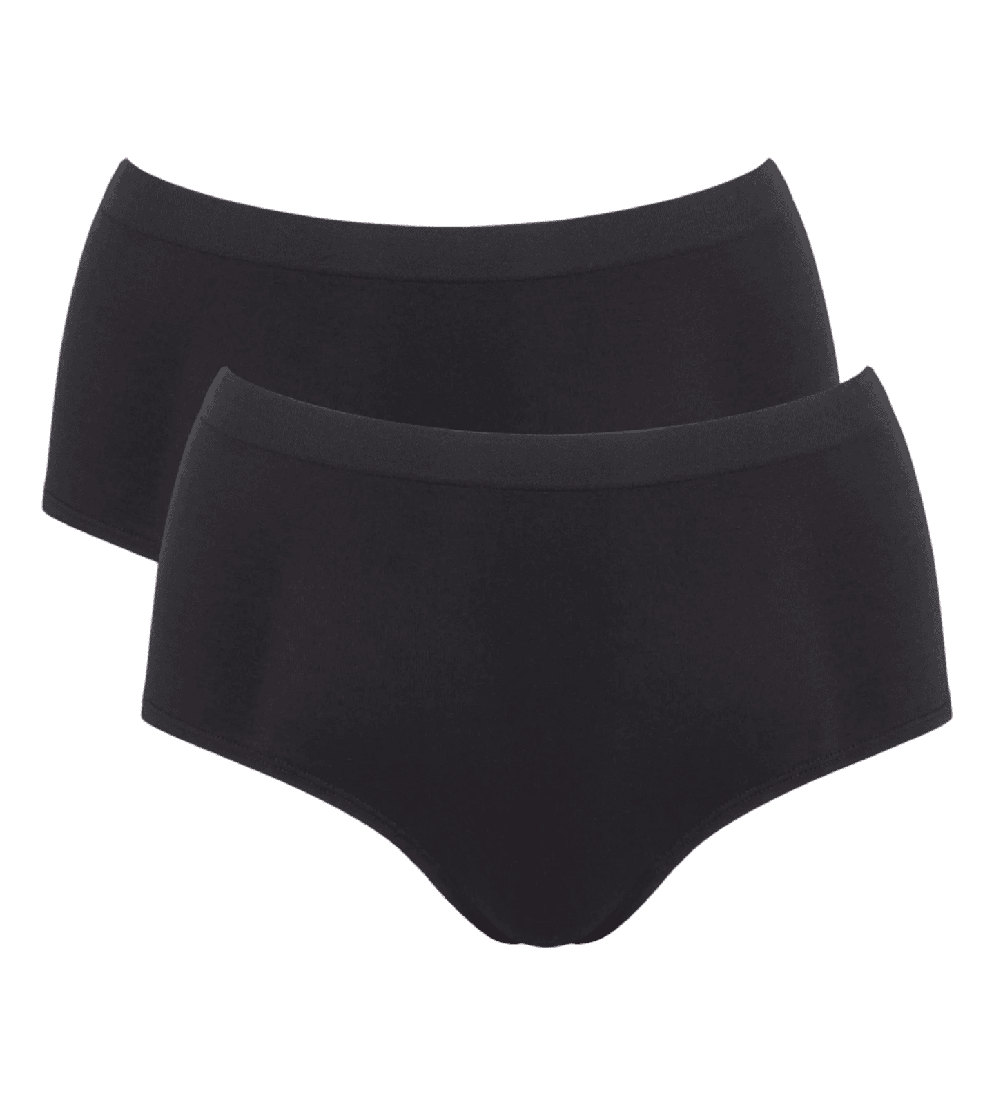 Dámske nohavičky s vysokým pásom GO Sense 2P - BLACK - black 0004 - SLOGGI BLACK XL