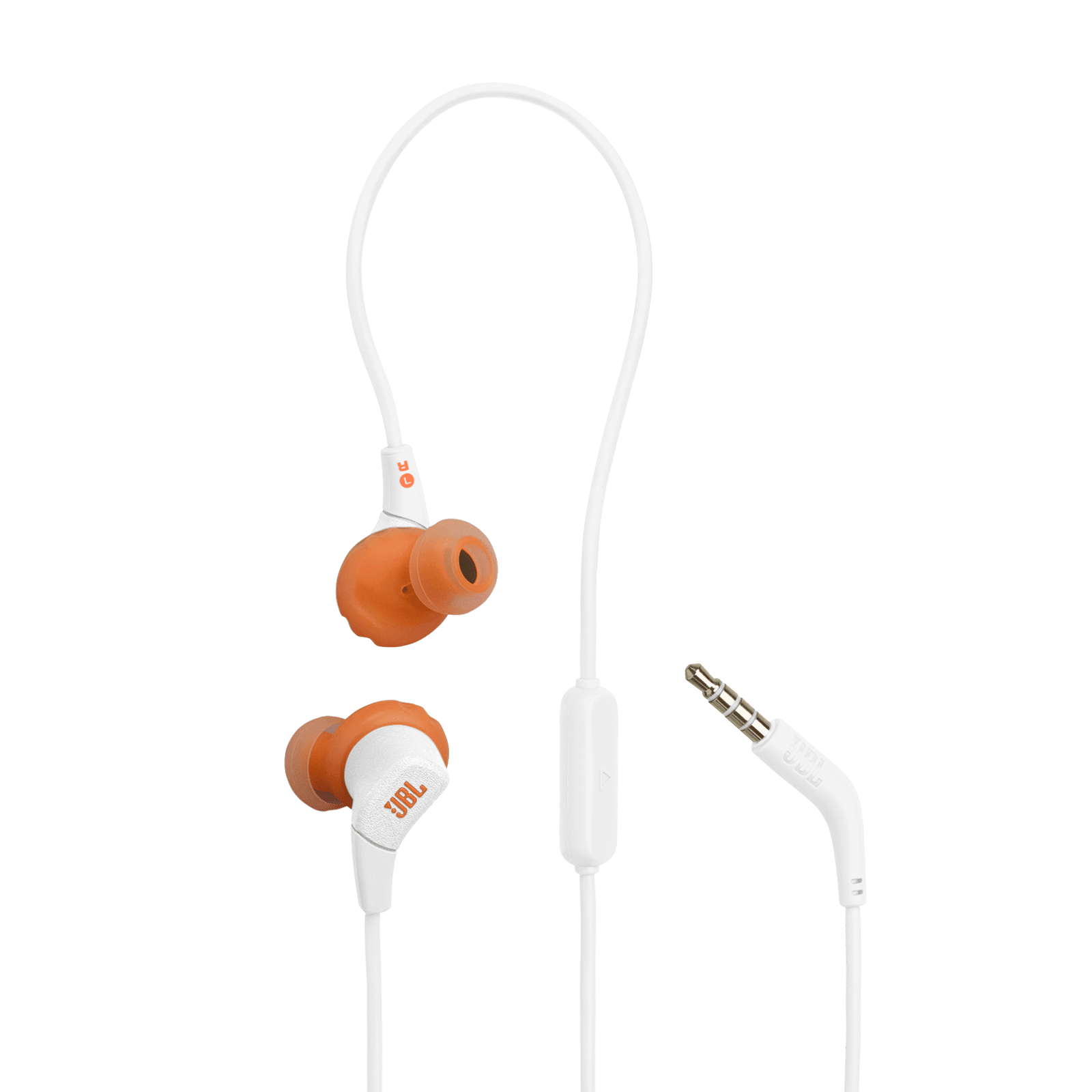 JBL Endurance Run 3 White, drôtové športové slúchadlá