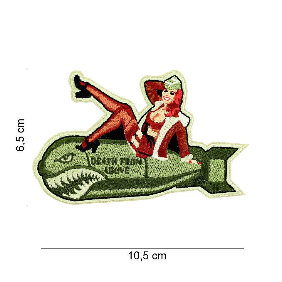 Nášivka textilná Fostex Pinup girl Bomb - farebná