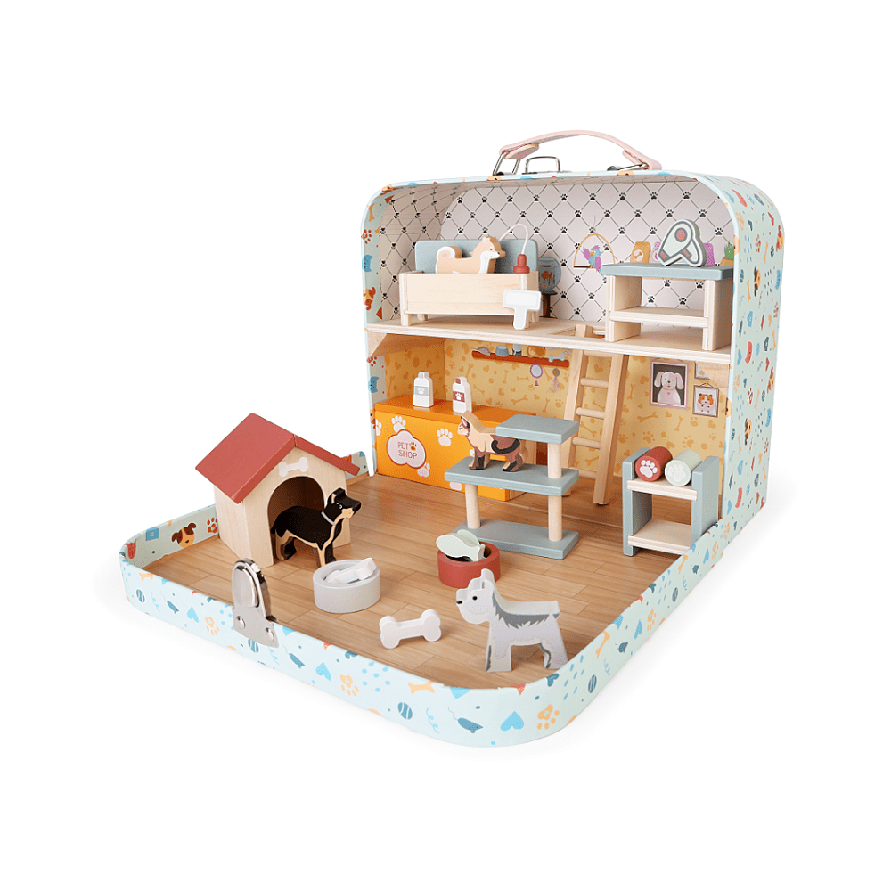 2KIDS TOYS Domček pre miláčikov v kufríku 24 kusov