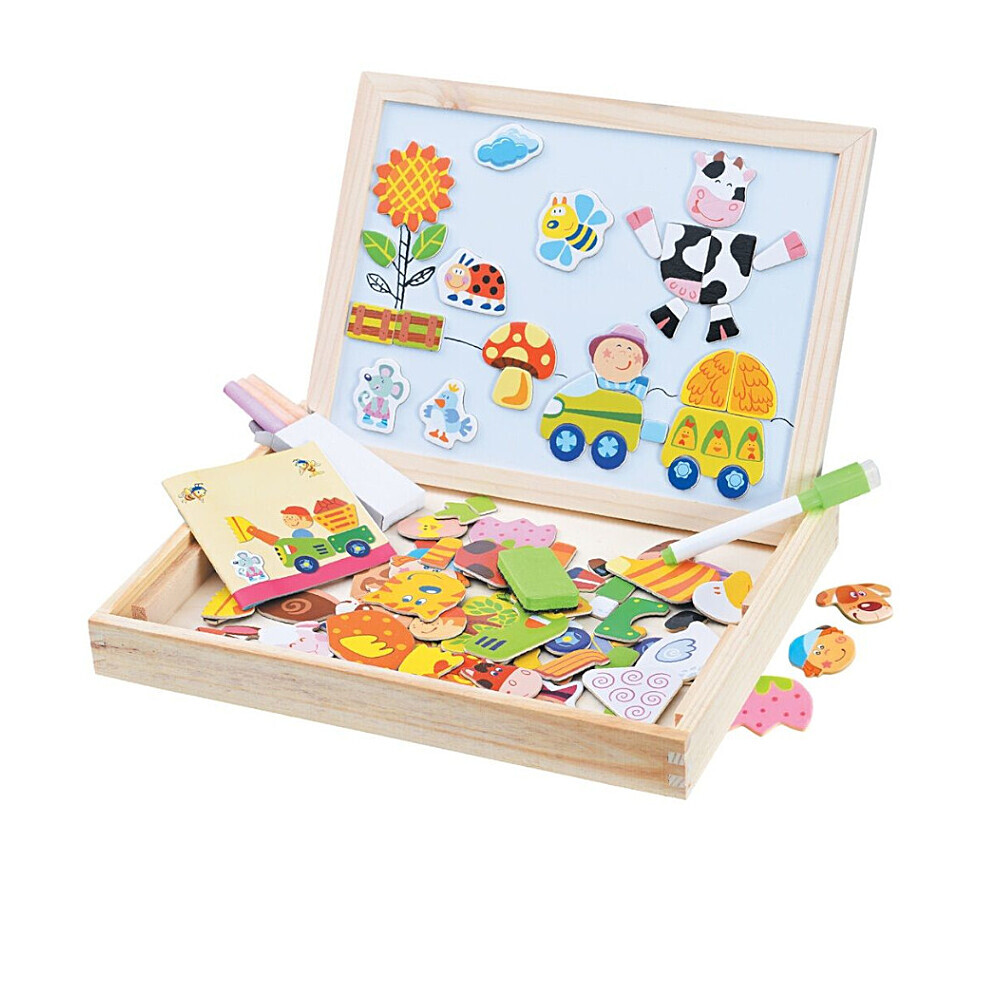 2KIDS TOYS Magnetická tabuľka farma 102 kusov