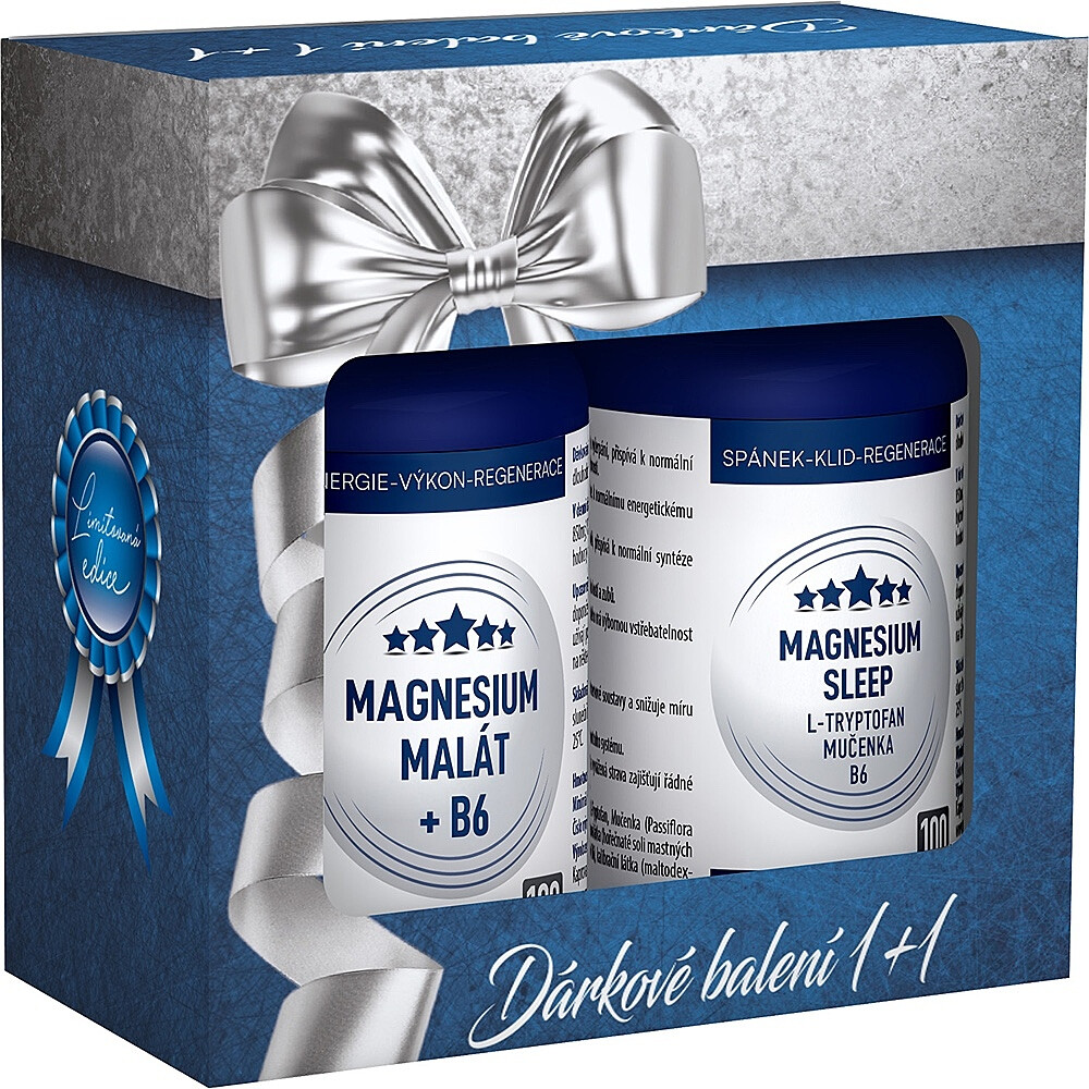 CLINICAL Magnesium malát + B6 100 kapsúl + Magnesium sleep 100 kapsúl + DARČEKOVÉ balenie