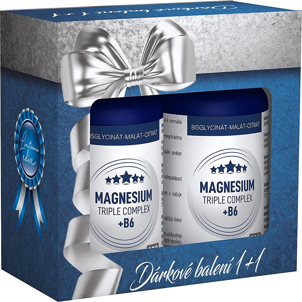 CLINICAL Magnesium triple complex + B6 2 x 100 kapsúl + DARČEKOVÉ balenie